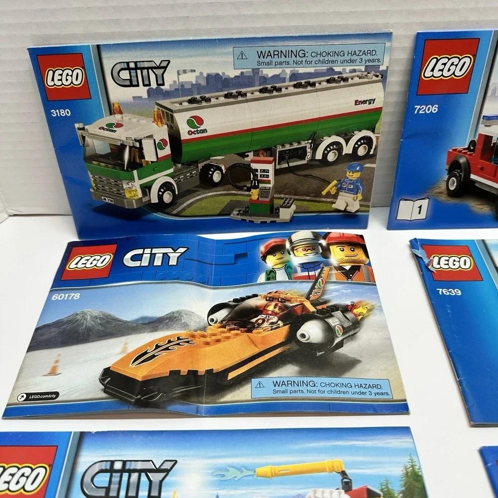 LEGO City Instruction Manuals Set of 8 Different Models